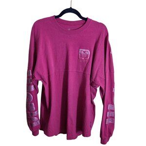 Disney World Rare Spirit Jersey Fuscia Pink Ombre Glitter Size M